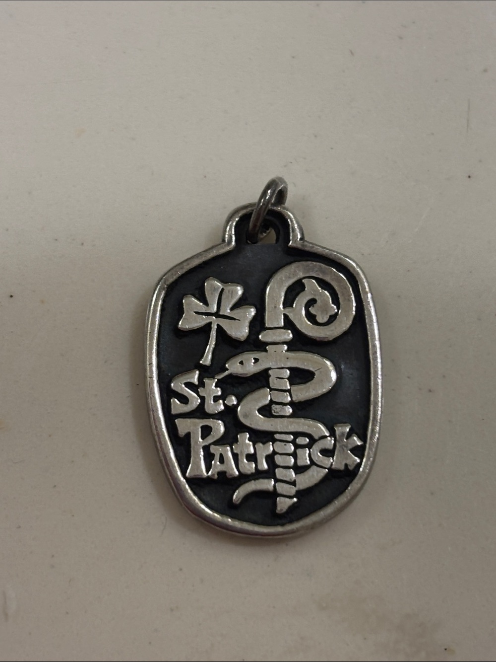 James Avery Retired Sterling Silver St Patrick Charm Pendant